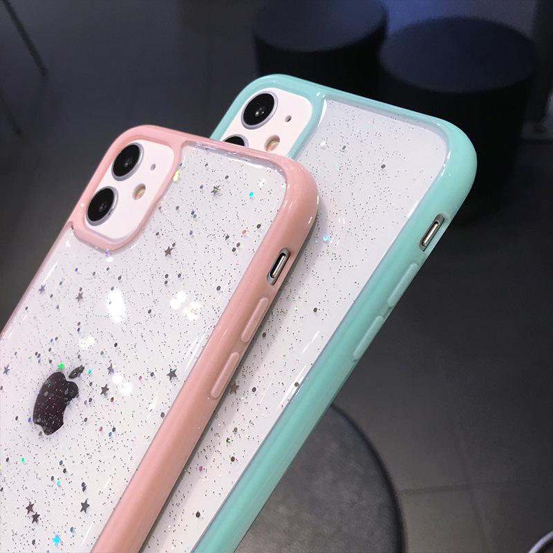 Star Epoxy Glitter Is Suitable for 11pro Apple Xsmax Mobile Phone Case iPhone8plus/7/12 Transparent Soft Woman