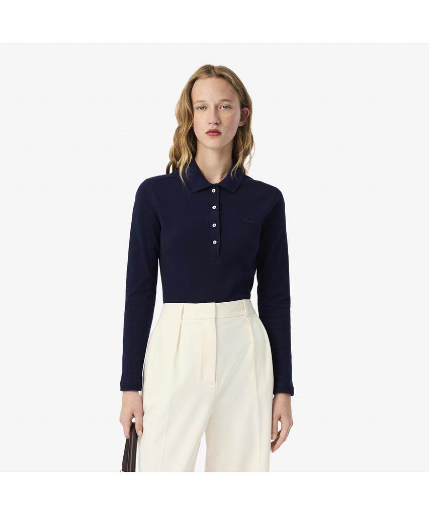 LACOSTE Women'S Slim Fit Long Sleeve Polo Shirt Pf5464-55N 166