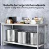 Multifunctional Stainless Steel Table For Home Use, With Adjustable Legs, Available In Multiple Sizes.