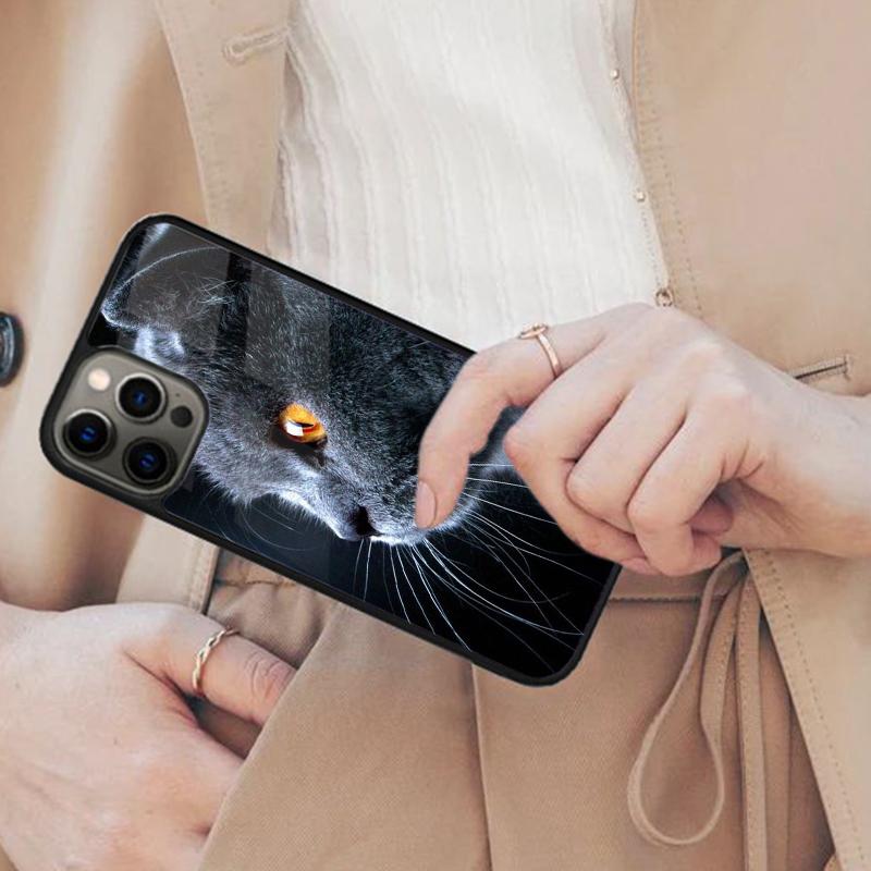 Closeup British Shorthair Cat Yellow Eye Magnetic Phone Case For iPhone 17 Air 16 14 13 12 Pro Max 15 Plus MagSafe Cover