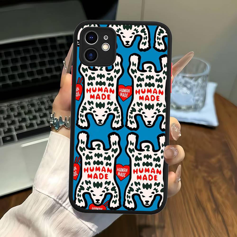 Fashion H-Human M-Made For IPhone Air 16 15 14 Plus 13 12 11 Pro Max Matte Cover Jelly Shockproof Phone Case