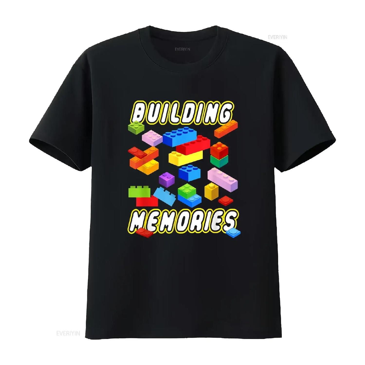 Building Memories Bricks Blocks Family Matching T Shirt vintage Washed Unisex graphic fashion Soft Breathable Slightly XXXXXL разноцветный