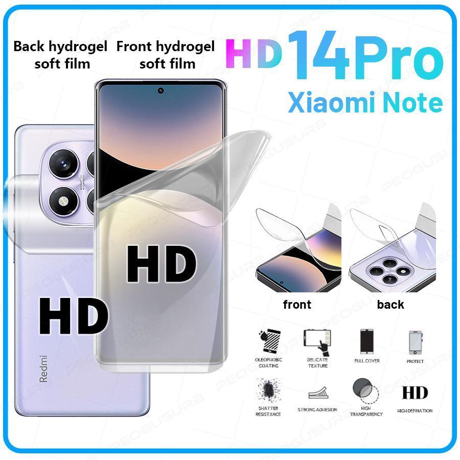 Für Xiaomi Redmi Note 14 13s 13 12s 12 Pro Pro+ 13C 14C 15C Vorder- + Rückseiten-Displayschutz