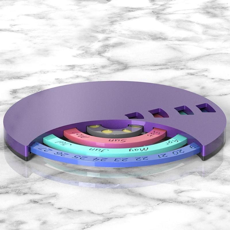 3x Silicone Calendar Disc Mold Moon Calendar Mold Perpetuals Calendar Disks Mold Rotatable Circular Wall Hanging Decor