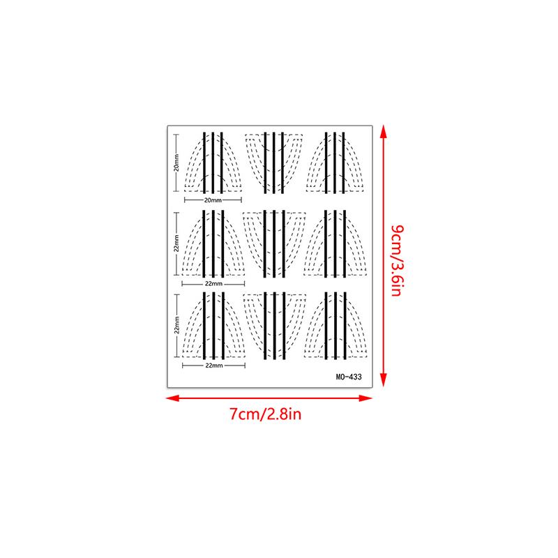 Deep U French Manicure Strip Nail Art For French Tip Stencil Guides Sticker Diy Line Tips Decoration Tool Self-Adhesive