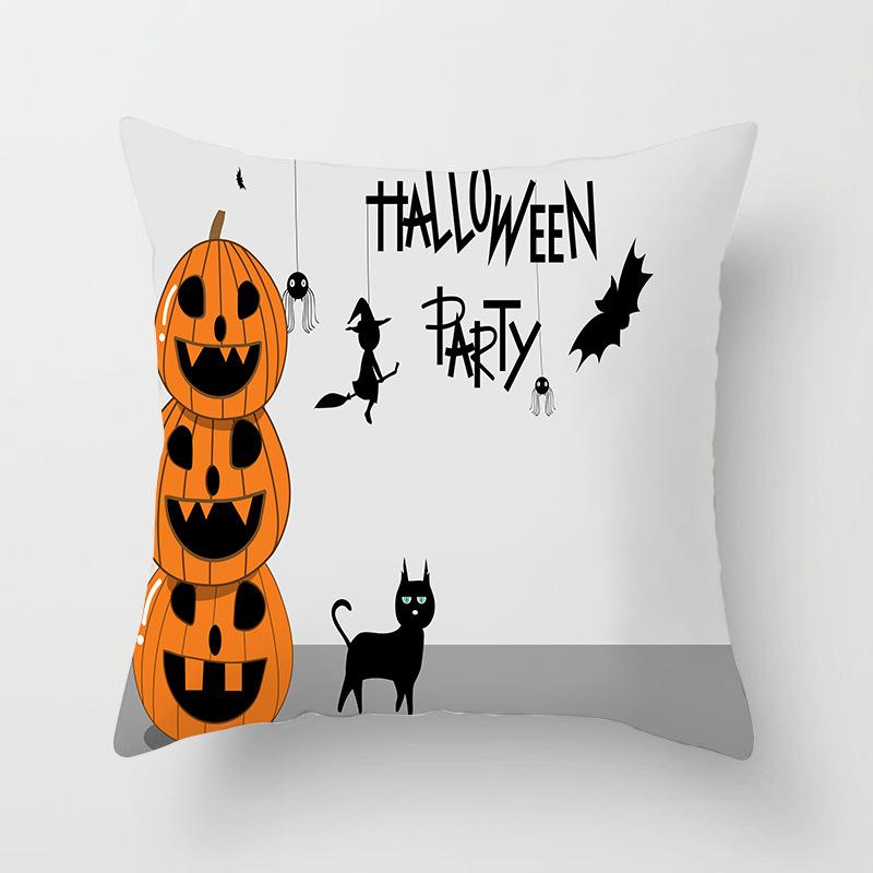 New Halloween Peach Skin Pillow Cover Festive Home Sofa Pillow Cover
