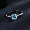 925 Sterling Silver Ring Topaz Engagement Romantic Design Wedding Brial Ring for Women Classic Fine Jewelry