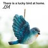 Whimsical Outdoor Hanging Ornaments 3Pcs Resin Bird Ornament, Hand-Painted Figurine with Jute String, Small Figurines Weatherproof Tree Patio