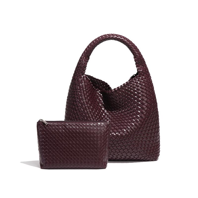 Hand-woven Women's Bags, Daily Casual Shoulder Bags, Large-capacity Underarm Bags, Bucket Bags.