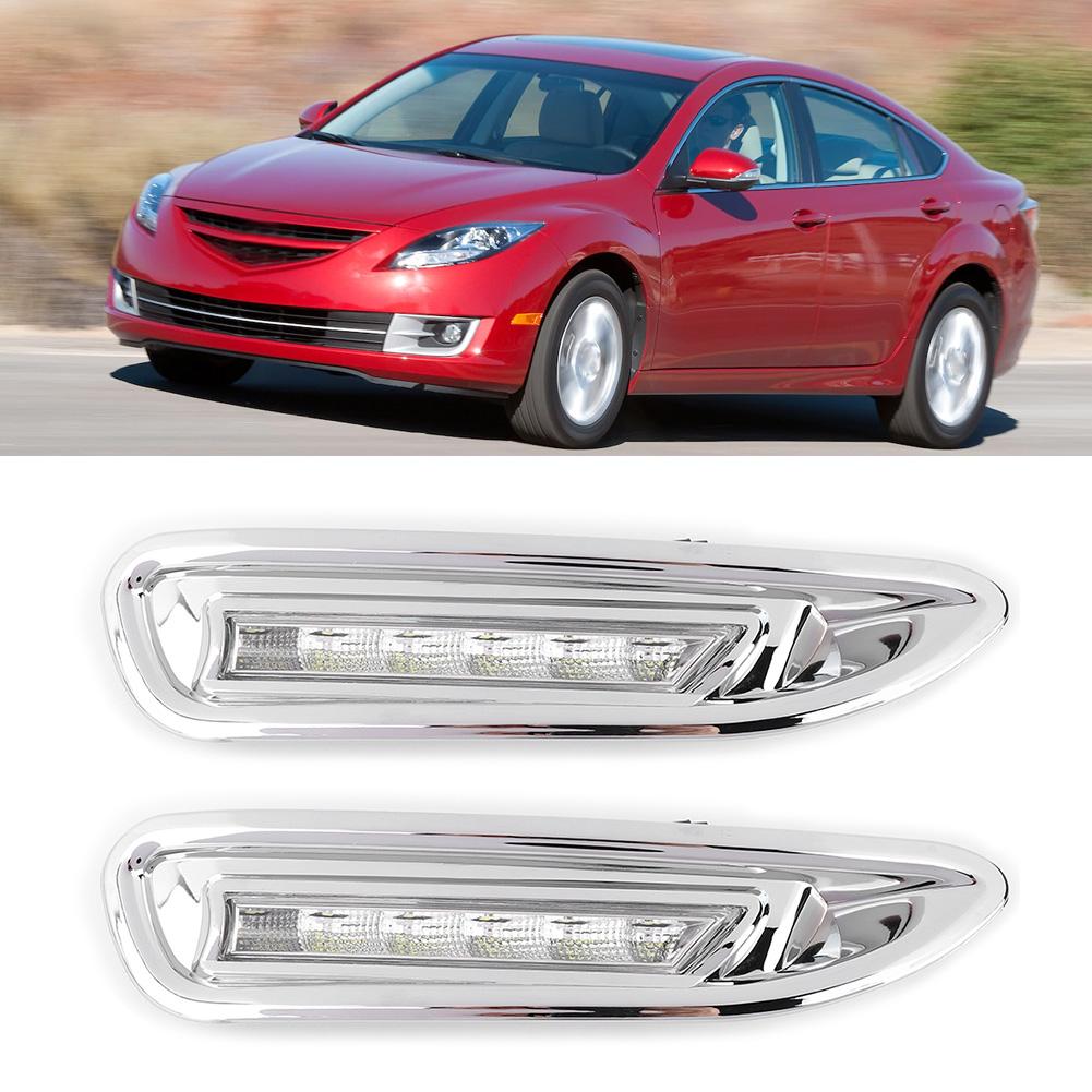 Pair of 12V LED Daytime Running Lights DRL Fits for Mazda 6 RUIYI 2009 2013