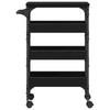 Kitchen Trolley Black Oak Effect 53 X 20 X 76 Cm