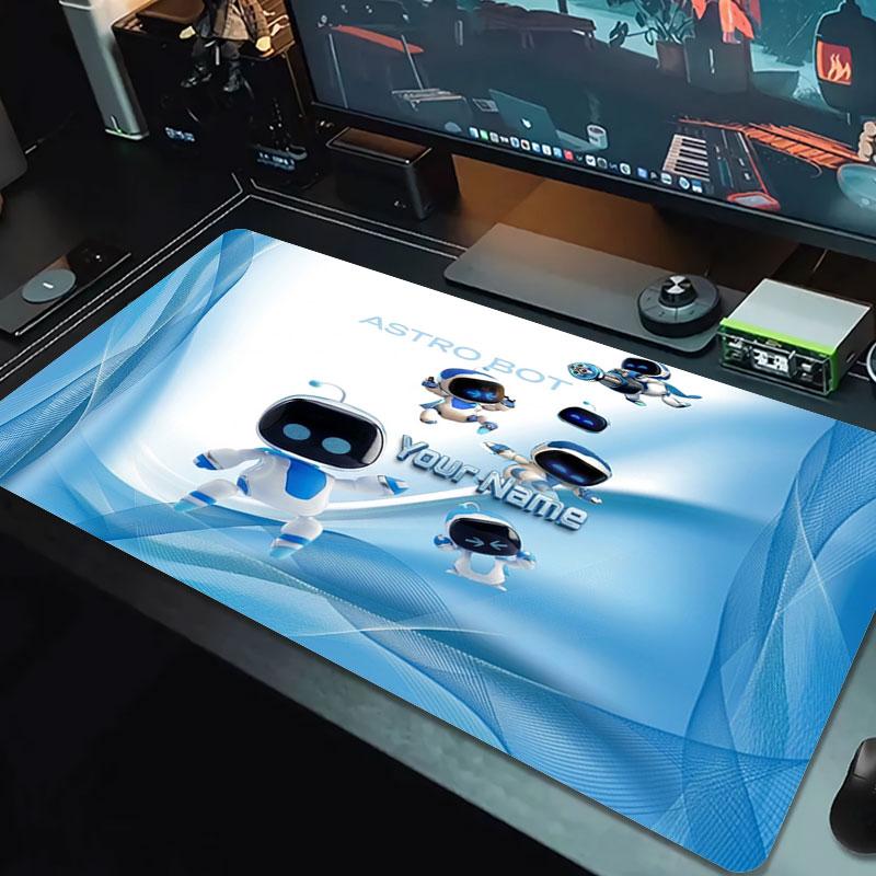 ASTRO BOT Custom Name Large Size Mouse Pad Large Gaming Table Cushion Non-slip Laptop Tablet Big Mousepad XXL Mat Mini PC Playmat With Lock Edge