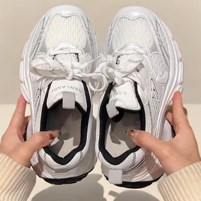 

2025 New Versatile Daddy Shoes Women s Thick-soled Heightening Super Soft Breathable Lightweight Casual Sports Shoes Women Shoes 37 білий