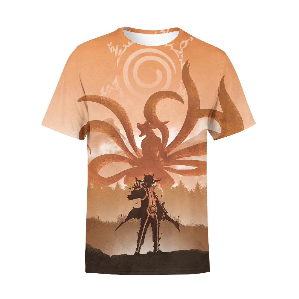 Boys' Fashion T-Shirt, 3D Digital Print, New Spring and Summer Naruto Short Sleeve Kids' Top