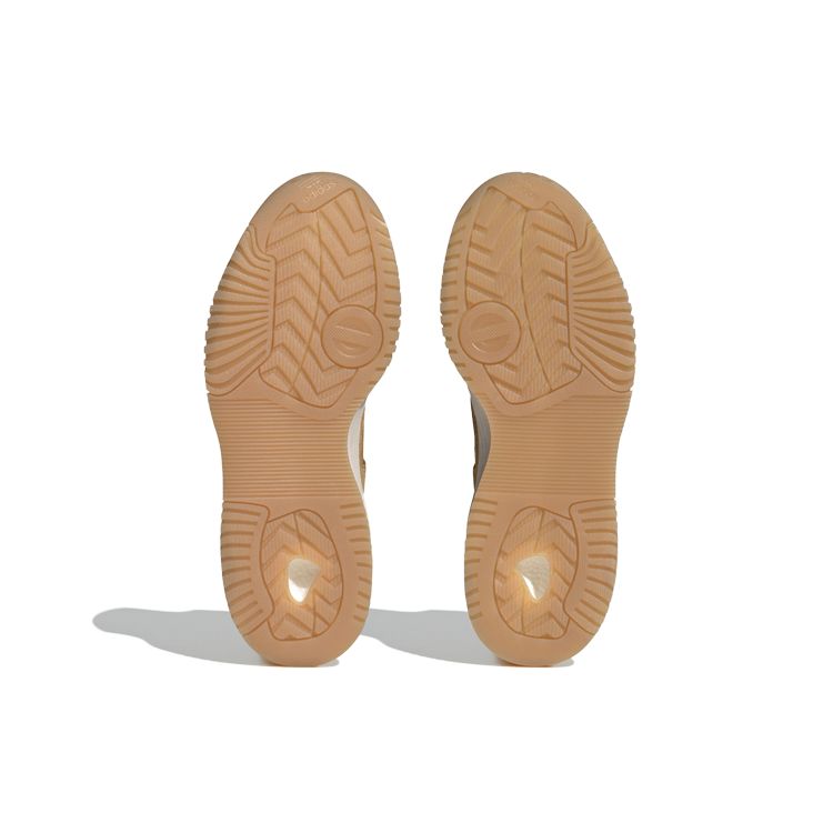 Adidas Originals Streetball 2 Fabric Leather Sports Trend Non-Slip Wear-Resistant Balance Mid-Top Casual Shoes Unisex Casual Shoes Yellow Brown ID4768