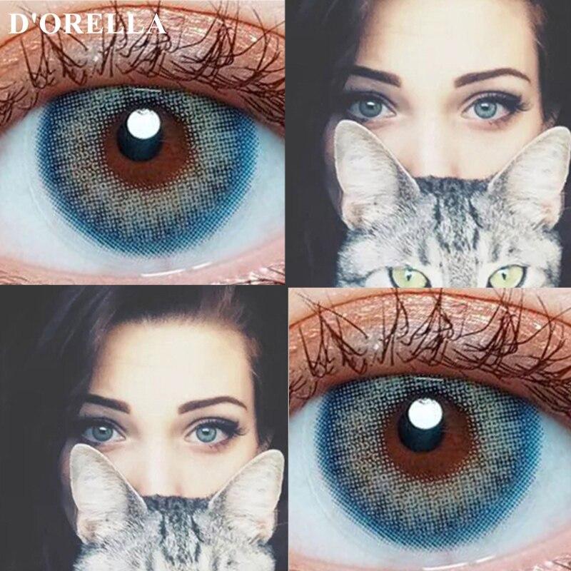 D'ORELLA 1 Paar (2 Stück) HIMALAYA Wildcat Kontaktlinsen in weicher Farbe für kosmetische Augenkontaktlinsen