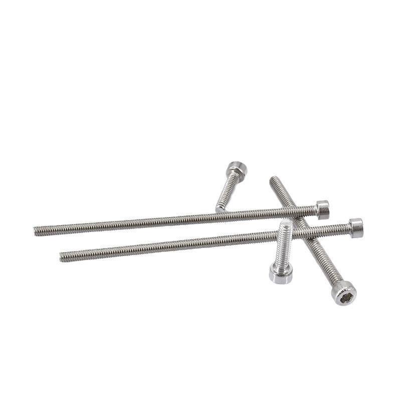 Yigu 304 Stainless Steel Socket Head Cap Screw, M2-M6 Cylindrical Head, Full Thread, Non-Knurled