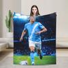 Haalands Blanket Cover Number  Football Soccer Flannel Throw Blankets Summer Air Conditioning Portable Lightweight Bedspread