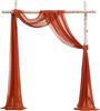 3Pack Set Wedding Arch Drape Fabric Sheer Chiffon Tulle Curtain Draping Backdrop Party Supplies Home Drapery Ceremony Decoration