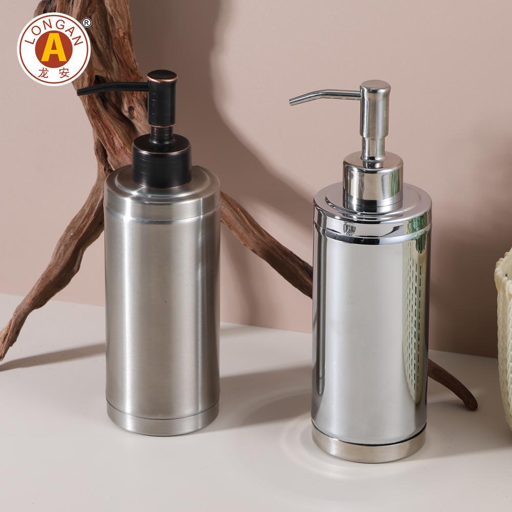 Kitchen 300ml Liquid Soap Dispenser Bottle Metal Liquid Dish Soap Lotion Pump Dispenser With Stainless Steel Lotion Pump