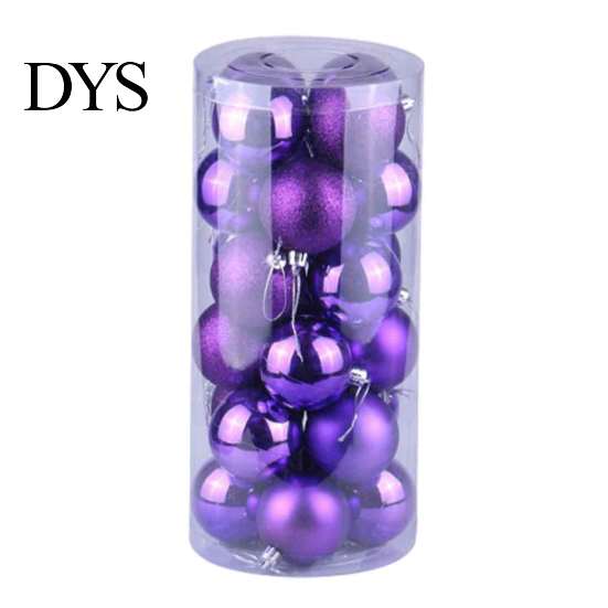 Glossy Matte Glitter Baubles 24 Pcs Small Christmas Ball Ornaments, Mini Shatterproof Plastic Indoor Outdoor Tree Decor Xmas Hanging Decoration