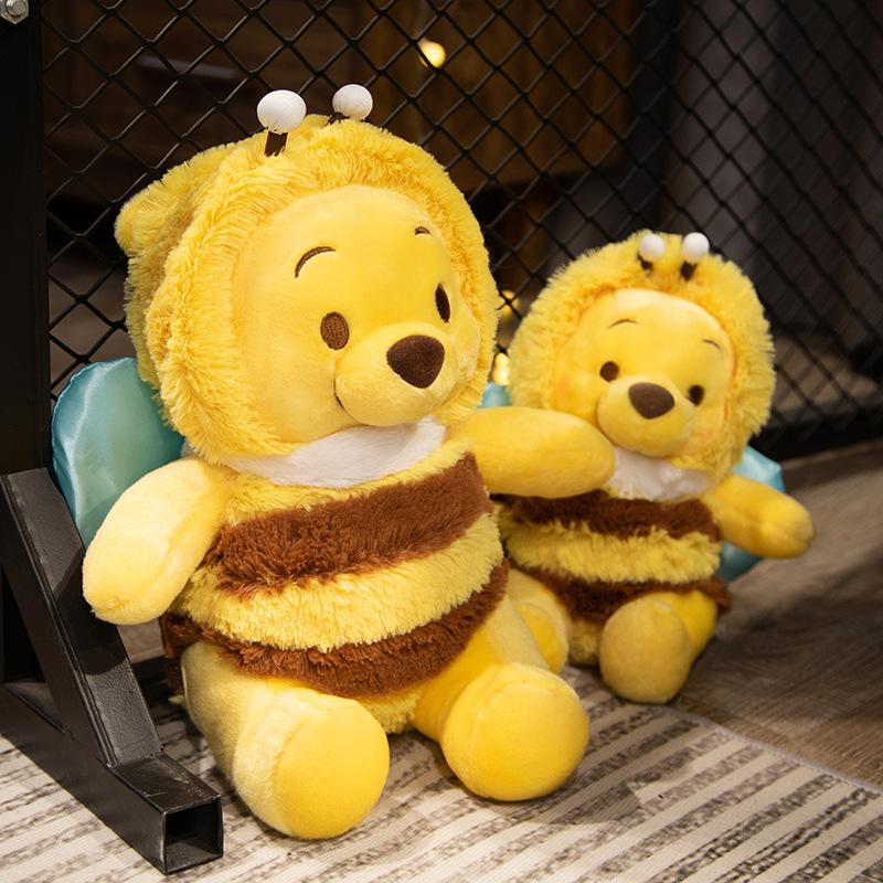 25-50cm Cute Winnie the Pooh Cosplay Bee Plush Toy Very Soft Stuffed Anime Doll Kawaii Cuddly Bear Plushies Birthday Gifts