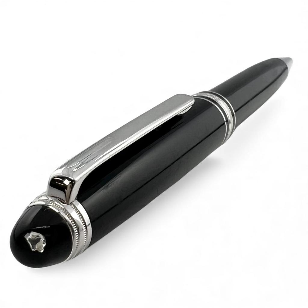 Good MONTBLANC Ballpoint pen Meisterstück Classic diamond Black Silver mens Used