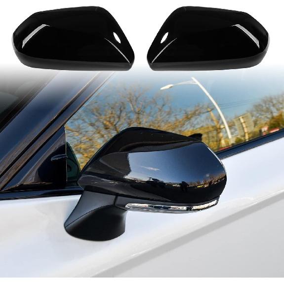 2x Gloss Black Side Mirror Covers Overlay For 2018-24 Toyota Camry LE SE XLE XSE