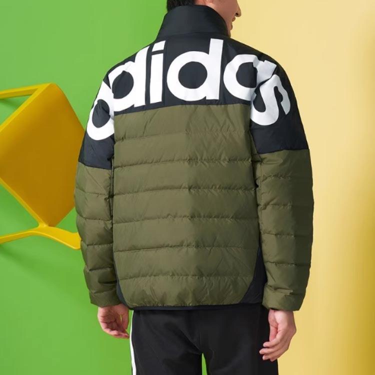 adidas Neo Alphabet Logo Duck Down Sports Jacket Men Jackets Dark-Olive-Green H45233