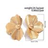 Salircon Exquisite Irregular Half Flower Stud Earrings Women Trendy Elegant Line Petal Earrings Jewelry Accessories Gift New