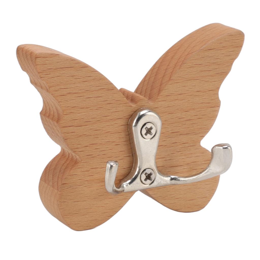 Holz Schmetterling Wandhaken Holz Wandmontierter Kleiderbügel für Mantel Kleidung Hut Handtuch