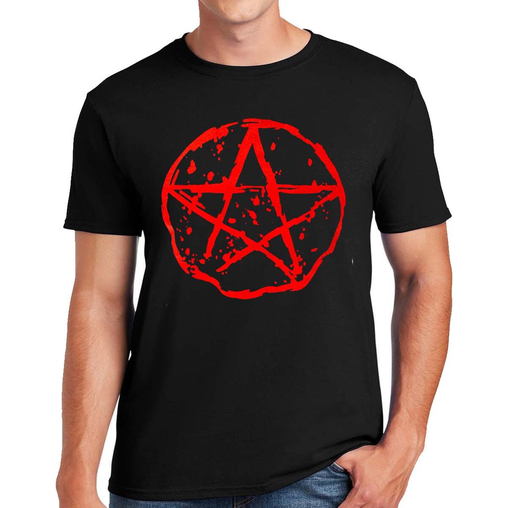 Pentagram T-Shirt Star Rock Goth Punk Metal Gothic Top Tee