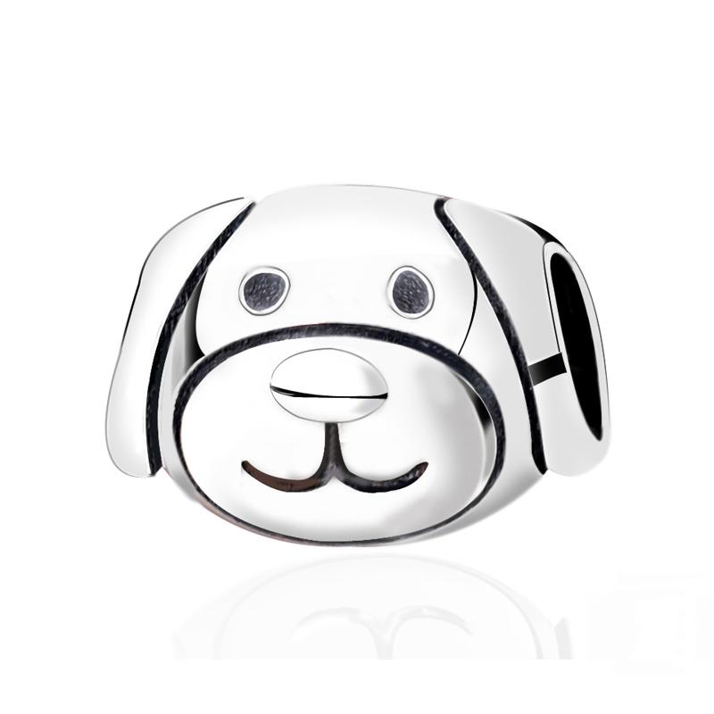 Original 925 Sterling Kupfer Charm Perle Liebe Hund Katze Pfote Panda Glühwürmchen Anhänger Charms Passend für Armbänder Halsketten Frauen Zirkon