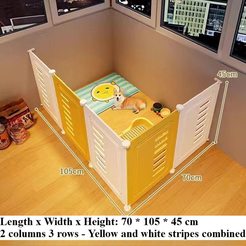 Dog Enclosure Household Small Dog Superlarge Free Space Indoor Isolation Pet Cage Training Toilet Fence Dog Den Free Combination