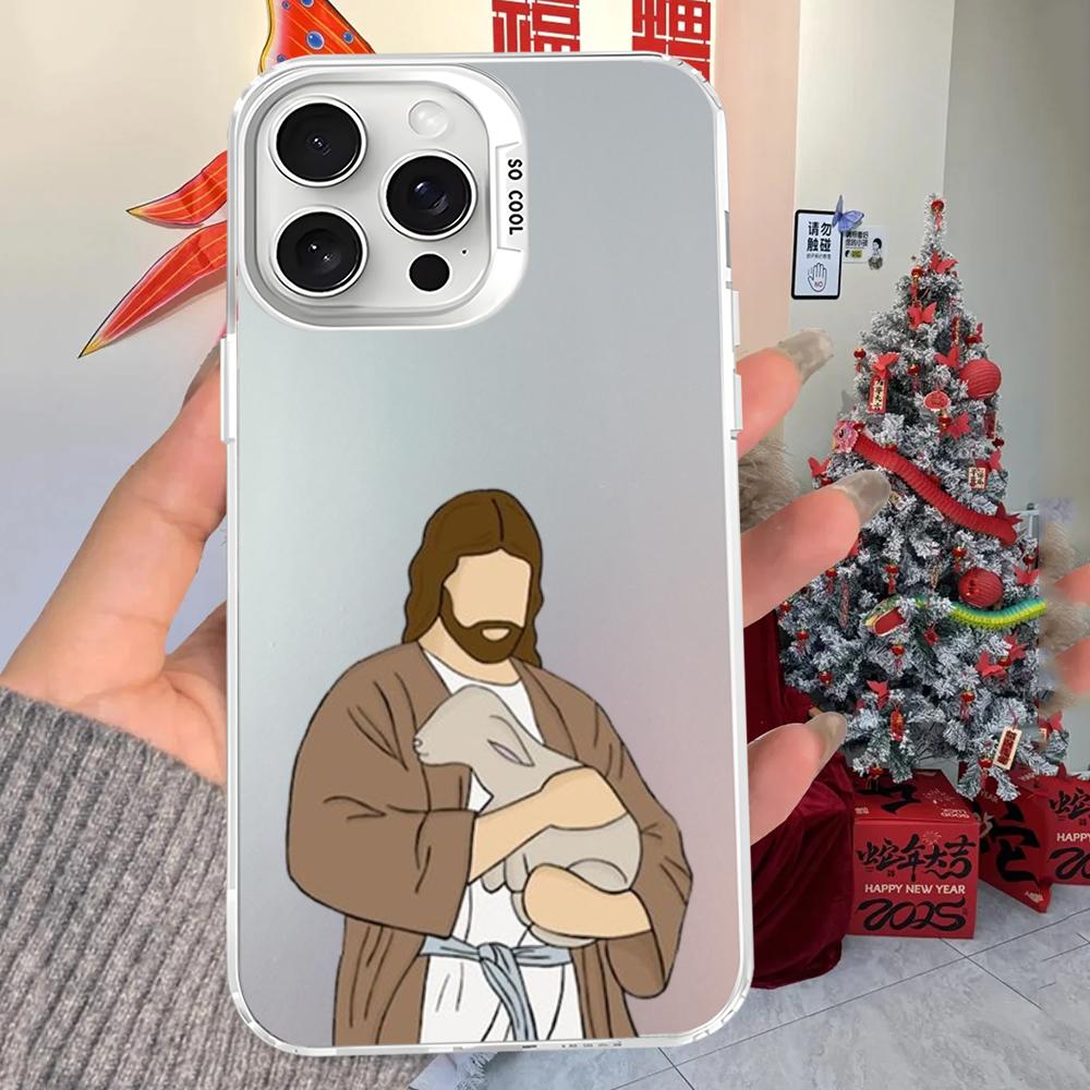 New Faith Christian Religious Jesus Clear Phone Case For iPhone 16 15 14 13 12 11ProMax X XR 87 Plus Matte Shockproof Back Cover