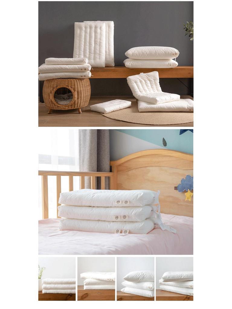 Duo Xi Ai Mei Children's Cotton Pillow - Medium/Low Softness for Home/Hotel.