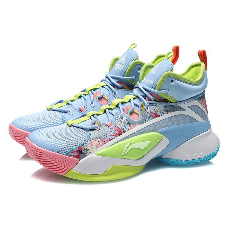 Li Ning Power 7 Textile, Artificial Leather Cushioning Slip Resistant Abrasion Resistant Support Rebound Mid Top ABAR007-2