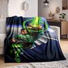 1pc Green Lantern Ring Flannel Throw Blanket Soft, Warm & Cozy for Couch, Bed, Office, and Travel Versatile All Season Gift, Christmas Present