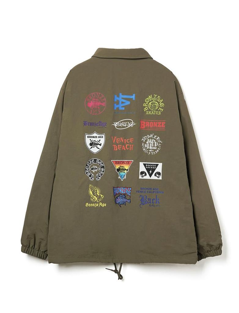 Pánská bunda Coach s logem kolekce Skullfish Skater z doby bronzové [BRONZE AGE] (JP, Abeceda, M, Khaki)