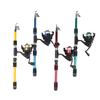 1.8M Telescopic Fishing Rod Spinning Fishing Reel Set Portable Seaing Pole Throwing Rod Remote Fiberglass Gear