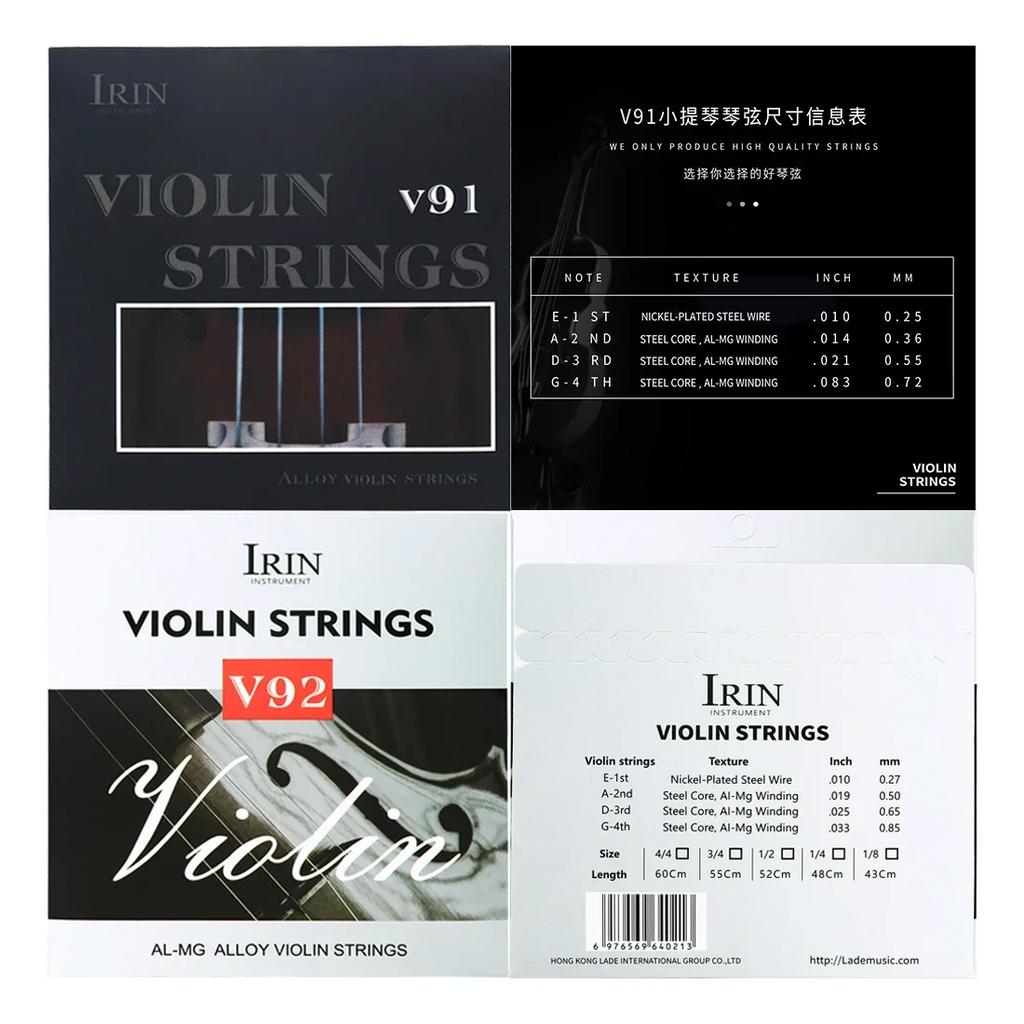 IRIN Violin Strings High Quality Nylon Aluminum Magnesium Wound Silver Nickel Plated Violin Strings Violin Parts Accessories