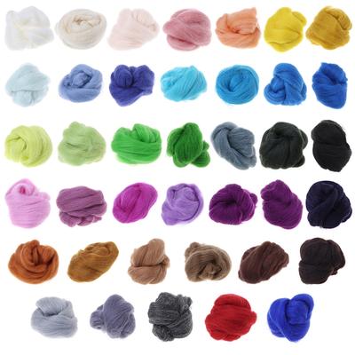 Wool Spinning Felting Fiber 10g Unspun Roving Wool Felting Projects Crafts for Beginner Learning Handmade Drop Ship