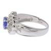 Ring Pt900Platinum/sapphire/diamond #5.6(US Size) 7.3g Women Used