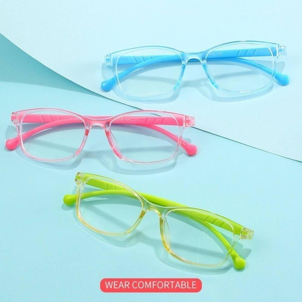 Fashion Transparent Anti Radiation Glasses for Kids Anti Blue Lens Computer Eyewear Replaceable Protection Lens