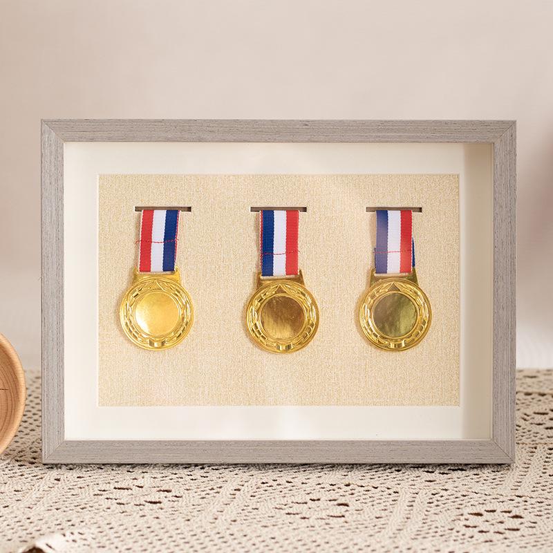 Wooden Medal Frame & Display: Marathon Tag Holder and Decorative Picture Frame
