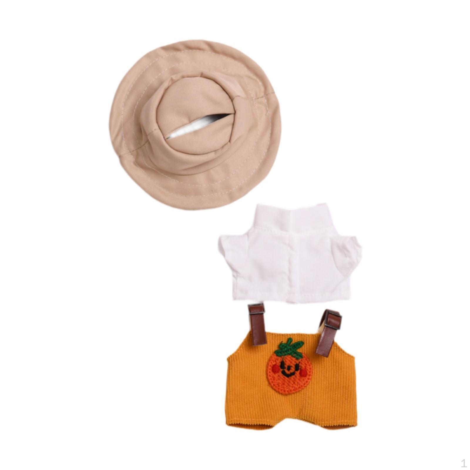 

15см 17см комплект одежды для кукол, мультфильм, аксессуары для плюшевых кукол со шляпой Red Persimmon