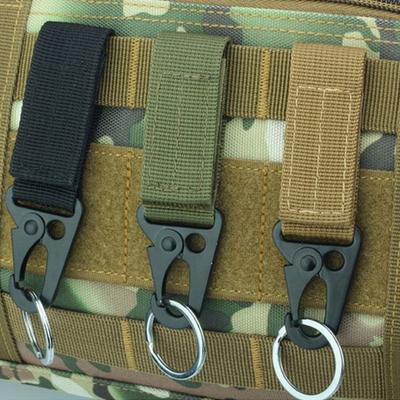 Clip per moschettone da appendere con fibbia in tessuto tattico militare in nylon