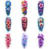 9 Stück Blumen Temporäre Tattoos für Männer Frauen Pflanze Narzisse Rose Pfingstrose Fake Tattoo Aufkleber Wasserdicht Körper Arm Tattoo Aufkleber