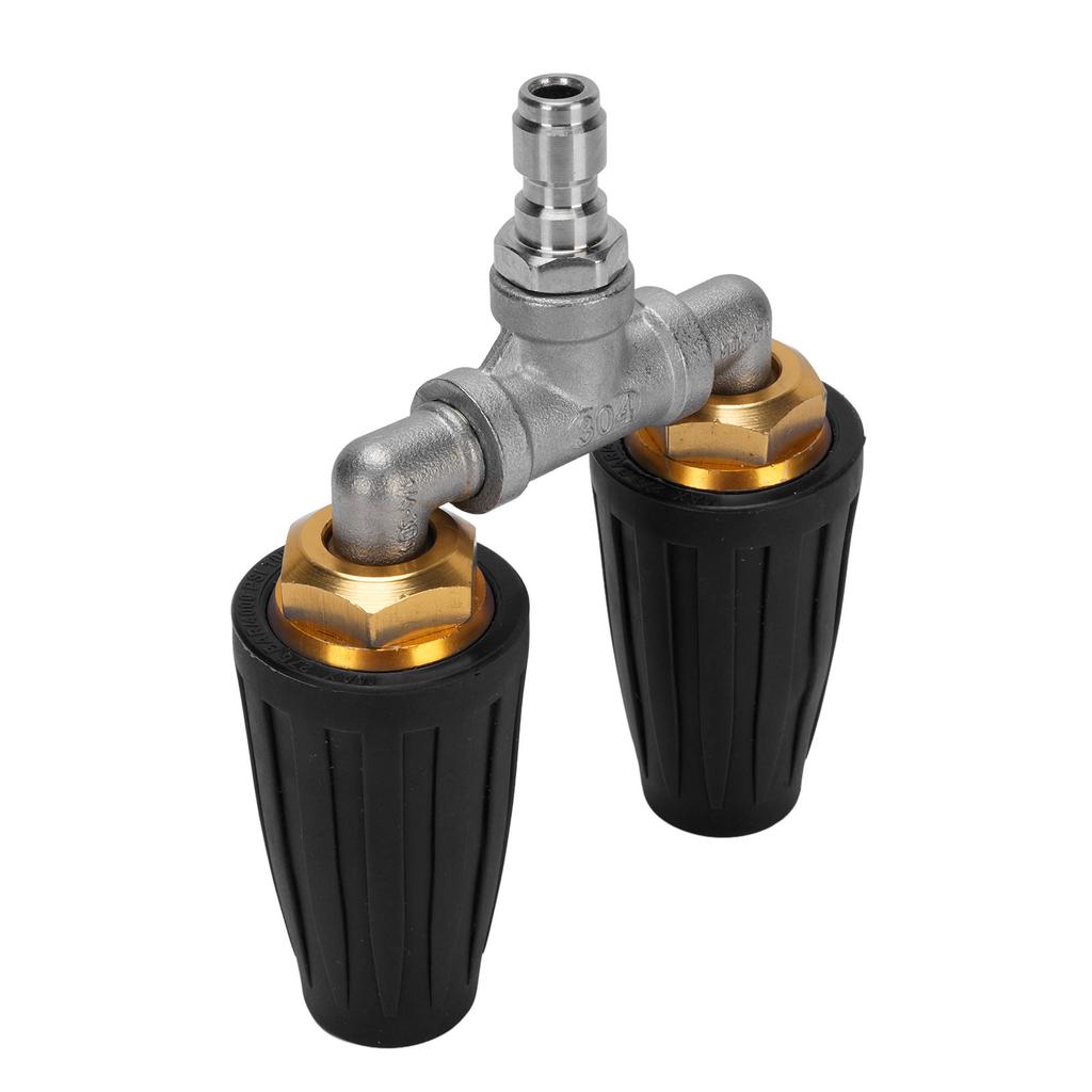 Pressure Washer Double   Nozzle 1Celsius4 Inch Stainless Steel 4000psi Double Rotating   Nozzle for Garden Cars Cleaning