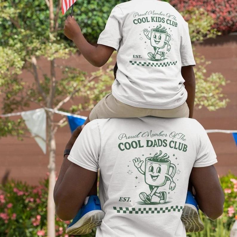 Cool Dads Club Shirt – Personalized dad and child matching shirt, Matching S